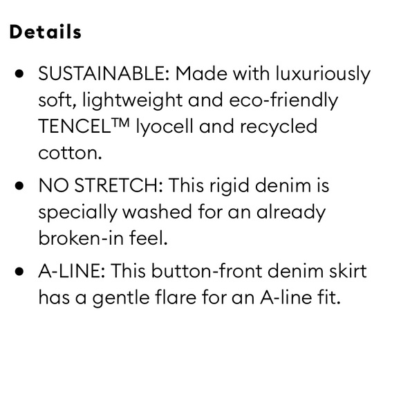 NWT BR buttoned Denim Midi Sk… - Picture 16 of 16